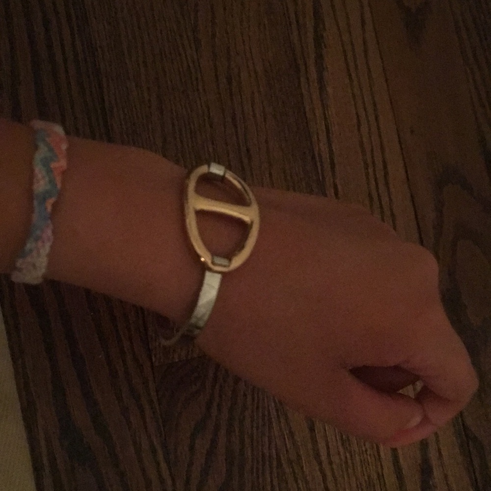 SILVER AND GOLD BANGLE